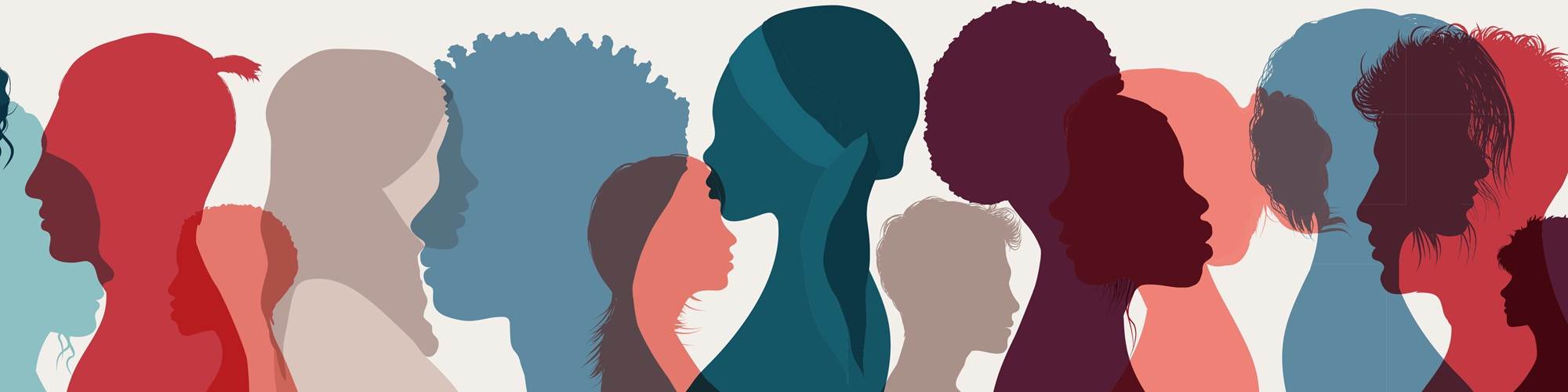 Siluetter i forskellig farve, Diversitet