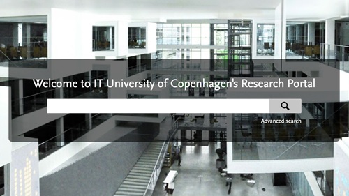 Screenshot of PURE front page